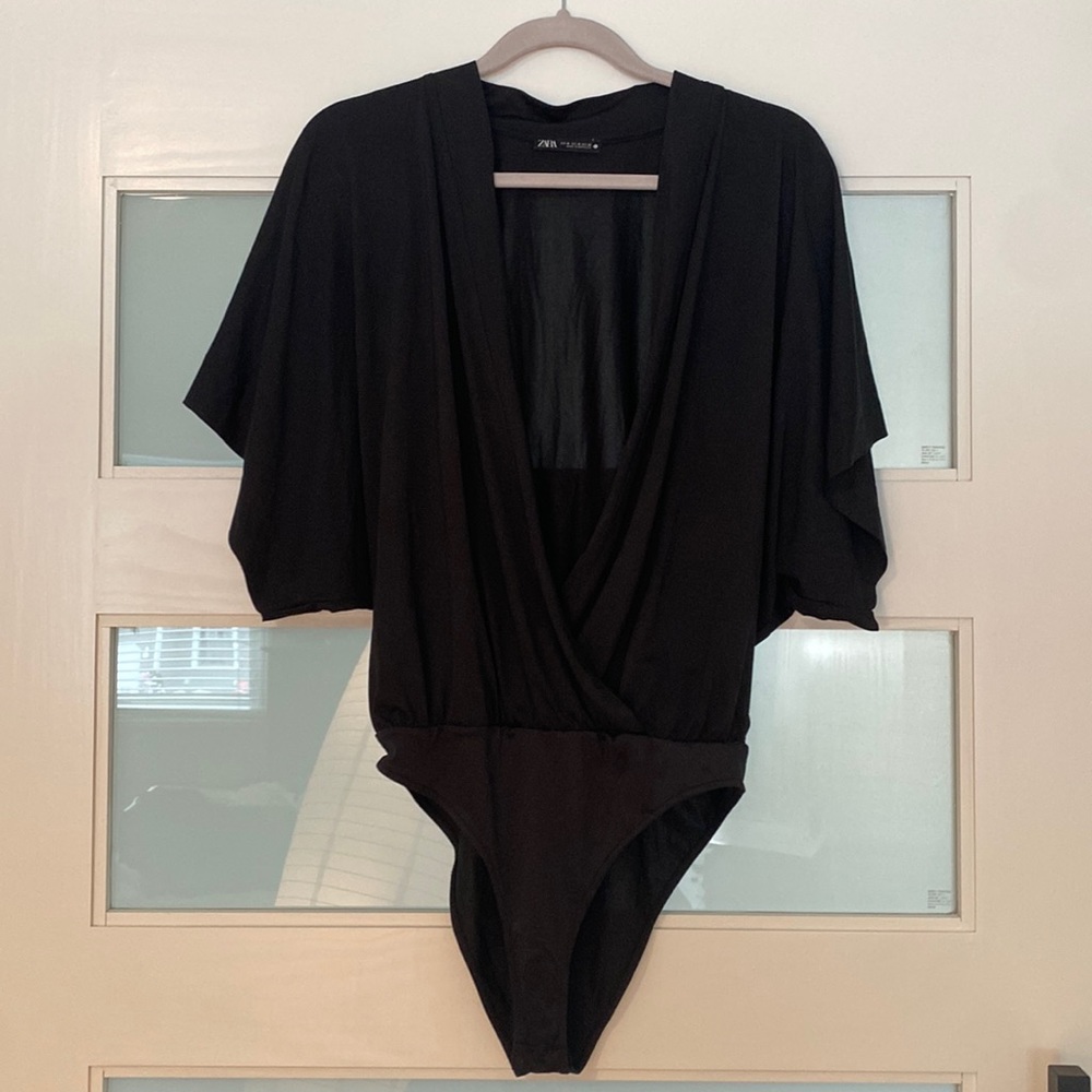 Zara plunging neckline bodysuit